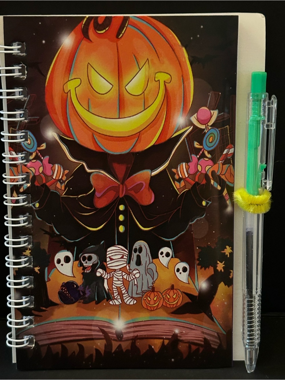 SET of (4) Four Halloween Designs 🎃 Medium Size Notebooks for Kids Party Favors